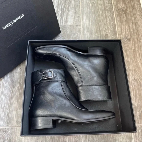 Saint Laurent miles baby eighty heel ankle booties - Picture 1 of 13